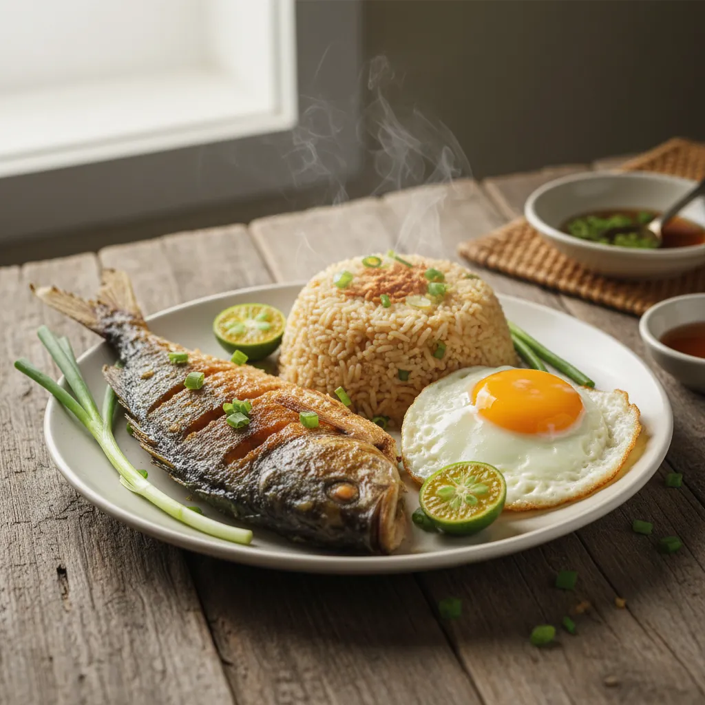 Bangsilog: Filipino Milkfish with Garlic Rice and Fried Egg