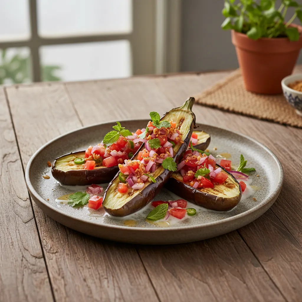 Ensaladang Talong (Filipino Eggplant Salad)