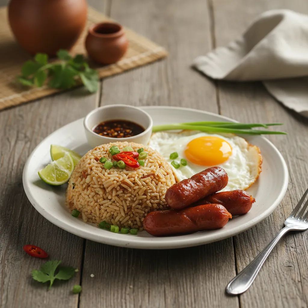 Hotsilog (Hotdog Sinangag at Itlog)