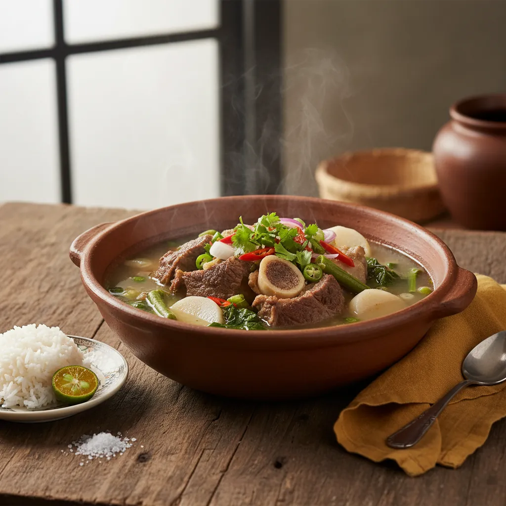 Sinigang na Baka: Filipino Beef Tamarind Soup