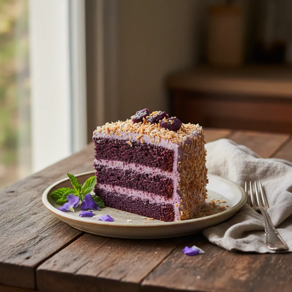 Ube Cake: A Vibrant Filipino Dessert